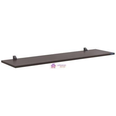 Imagem de Prateleira Elite New Fine 120x25cm 15mm em Madeira Tabaco Maciça Pinus com Suporte Injetado Tramontina