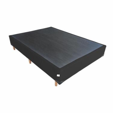 Imagem de Base Box Para Cama Casal 1,38 M Confort Suede Preto