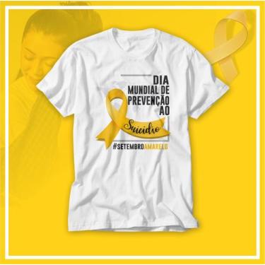 Imagem de Camiseta Setembro Amarelo Dia Mundial De Prevençao Hashtag - Vidape