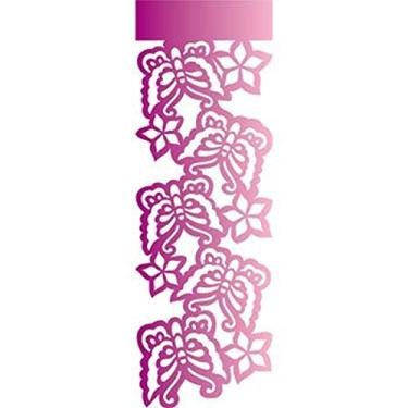 Imagem de Stencil de Acetato para Pintura OPA Simples 10 x 30 cm - 721 Negativo borboletas II