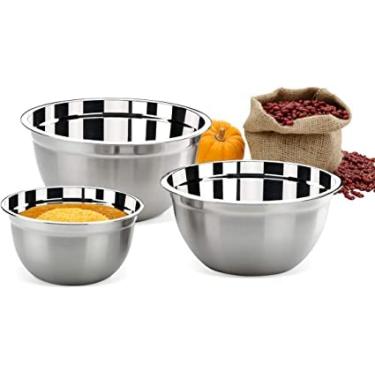 Imagem de Conjunto de Tigelas Inox 3 Peças Aço Inox (Aço inoxidável)