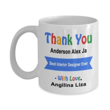 Imagem de Caneca personalizada de designer de interiores, melhor caneca de designer de interiores, caneca de designer de interiores personalizada, presentes de designer de interiores, presente personalizado para designer de interiores, presente de agradecimento de designer de interiores