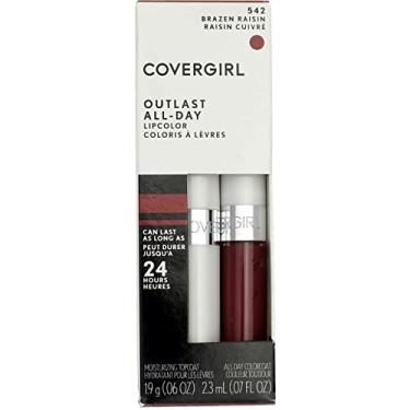Imagem de Covergirl Outlast Lip Color com cobertura para o dia todo, passas de bronze, 2 unidades (pacote com 1)