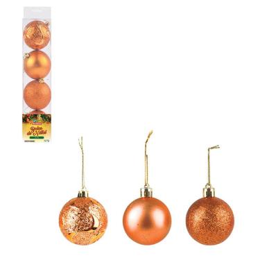 Imagem de Bolas Natalinas TB Jade 8CM 4 Peças - Bronze