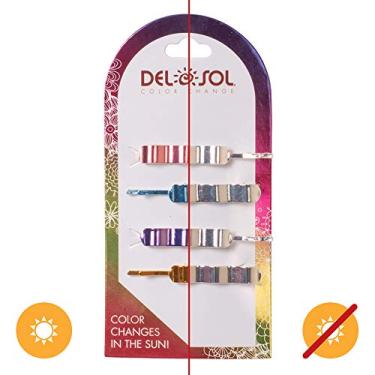 Imagem de Del Sol Alfinetes de cabelo que mudam de cor – muda de cor no sol – Clipes de cabelo elegantes que lhe dão dois looks em um – 2 peças