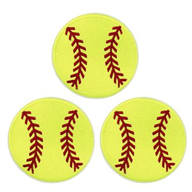 Imagem de Cute-Patch Conjunto de 3 peças de adesivos bordados de ferro em bola esportiva de beisebol
