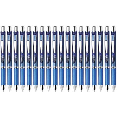Imagem de Pentel Caneta De Gel Retrátil Líquida Energel Deluxe Rtx, Linha Média De 0,7 Mm, Pacote Com 18 18 Unidades (Pacote Com 1) Azul