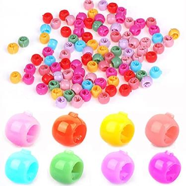 Imagem de 200 peças mini grampos de garra de cabelo, BetterJonny Candy Color grampos de cabelo redondos de plástico com caixa para crianças, meninas e mulheres