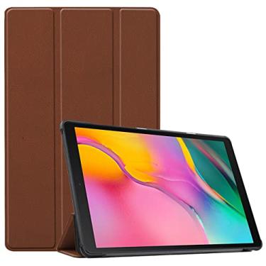 Imagem de Capa para tablet Galaxy Tab A8 2021 SM-X200, fina e leve com suporte para Galaxy TAB S7 TAB A7 Tab S5E Tab S6 Series (Tab A 8.4 T307 2020, marrom)