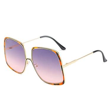 Imagem de Óculos de sol de armação grande Steampunk pintura personalizada metal óculos quadrados líquido vermelho mesmo óculos de sol, 8, tamanho único