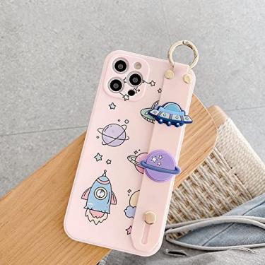 Imagem de Nave espacial astronauta alça de pulso cordão estojo macio para iphone 13 12 pro max 12 mini x xr xs 11 pro max 6s 7 8 plus se 2020 capa, b, para iphone xr
