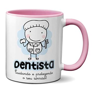 Imagem de Caneca Odontologia Seu Sorriso Protegido e Bem Cuidado! (Rosa)