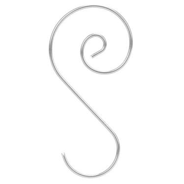 Imagem de Mini Multiuso Metal S Forma Ganchos Decoração de Suporte de Árvore de Natal para Panelas Penduradas Vasos Plantas Sacos Toalhas Ganchos de Cozinha Resistentes Ganchos (60 pcs)(Silver), Ganchos s,