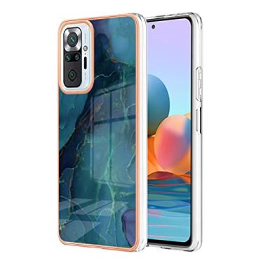 Imagem de Capas de armadura de mármore bonitas compatíveis com Xiaomi Redmi Note 10 Pro 10 Pro Max Capas de silicone moldura de simplicidade proteção à prova de choque capa traseira (6, Redmi Note 10 Pro)
