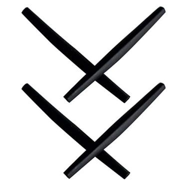 Imagem de Mryok Meias auriculares de substituição para óculos de sol Oakley Whisker/Square Whisker/Juliet/Big Square Wire/A Wire - Opções, Preto e preto, One Size