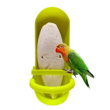 Imagem de Suporte de plástico para copos de alimentação de pássaros, suporte de tigela de armazenamento de pássaros, suporte de comida de papagaio para periquitos, calopsita e periquito, cor aleatoriamente (com choque)