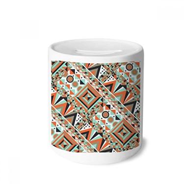 Imagem de DIYthinker Caixa quadrada triangular, padrão geométrico, caixa para dinheiro, porta-moedas, presente de cofrinho