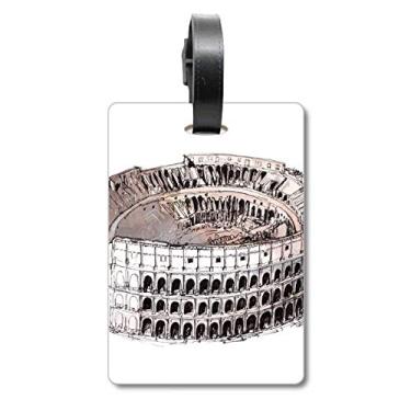 Imagem de The Colosseum in Roma Itália Bolsa de Bagagem Etiqueta de Bagagem Etiqueta de Scutcheon