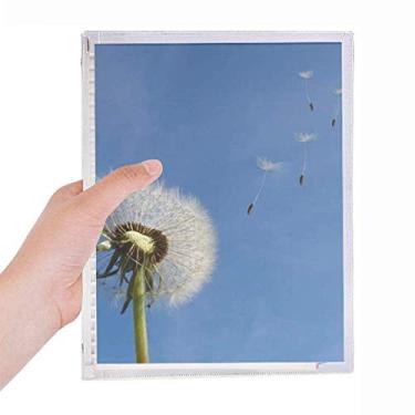 Imagem de Caderno de dente-de-leão branco azul céu bonito folha solta diário recarregável papelaria