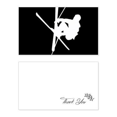 Imagem de Skateboarding Caderno esportivo preto cartão de agradecimento aniversário aniversário saudação casamento agradecimento