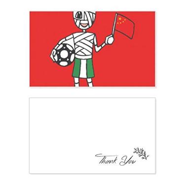 Imagem de Mamãe de futebol nigeriano bandeira chinesa cartão de agradecimento aniversário papel comemoração casamento agradecimento