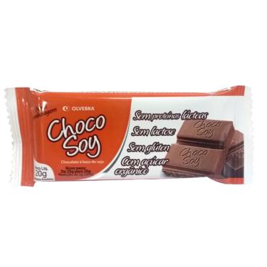 Imagem de Chocolate Sem Lactose ChocoSoy com Açúcar Orgânico com 20g 20g