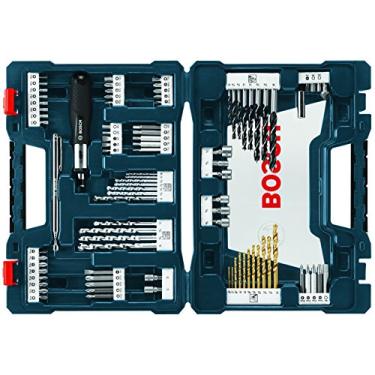 Imagem de Kit de brocas e chaves BOSCH MS4091, com estojo incluído, 91 peças