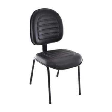 Imagem de Cadeira Executiva Base Fixa Palito Linha Office Gomada Preto - Design