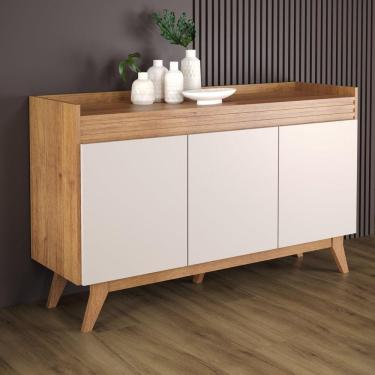Imagem de Buffet Aparador 133cm Espanha Viero Mel/Off White