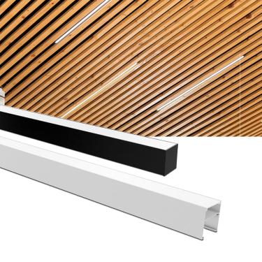 Imagem de Perfil de Sobrepor Taschibra Para Fita de Led Zenith 50 Com 1,5 Metros Preto