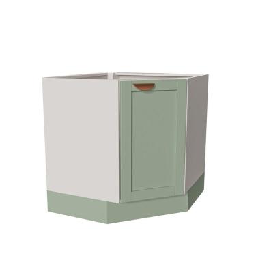Imagem de Balcão de Canto Oblíquo Sem Tampo Arizona CabeCasa MadeiraMadeira Branco/Menta