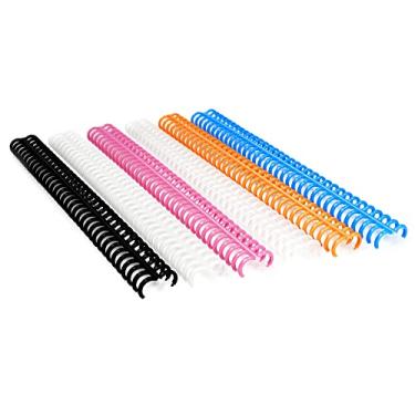 Imagem de Rayson Click Binding Spines, anel de encadernação de 34 furos para papel A4 e tamanho carta dos EUA, multicolorido, diâmetro de 3/12.7 cm, passo 3: 1, liga até 120 folhas, pacote com 30