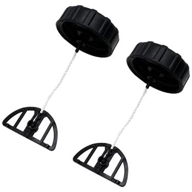 Imagem de Tampa de enchimento de óleo para tanque de combustível, 2 peças, substituição para motosserra STIHL 017 017C 018 018C 019T MS170 MS170C MS180 MS180C MS190T MS191T