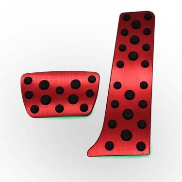 Imagem de Rxmgf Capa para pedal de acelerador a gás de freio compatível com Toyota Camry 2018-2024 Highlander 2020-2023 RAV4 2019-2023 Sienna 2021-2023 e compatível com Lexus ES LS UX (vermelho)