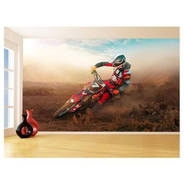 Imagem de Papel De Parede 3D Moto Cross Trilha Terra Mx 3,5M Bkm23