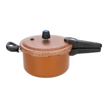 Imagem de Panela de Pressão Fechamento Externo Conecta de 4.5 Litros Antiaderente, Cobre, Ramos