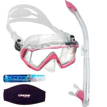 Imagem de Kit de Mergulho Cressi Pano 3+Snorkel Tao+Anti Fog+Strap-Unissex