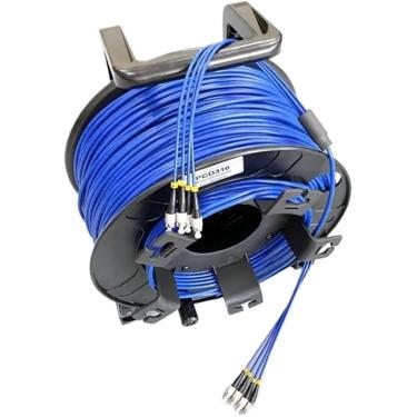 Imagem de Cabo de remendo blindado de 4 núcleos 250m com carretel PCD380 monomodo LC SC FC A SM PVC DVI conector à prova d'água jumper de fibra óptica, 4C NO carretel LCAP-SCAP