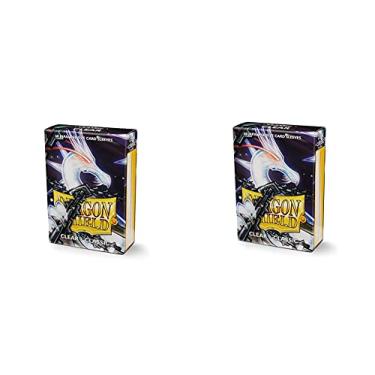 Imagem de 2 Packs Dragon Shield Classic Mini Japanese Clear 60 ct Card Sleeves Value Bundle!