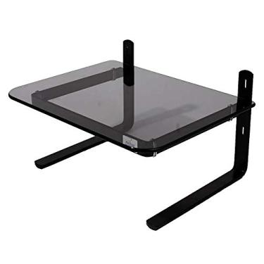 Imagem de Suporte de mesa para Monitor de LCD preto e vidro fumê Reliza