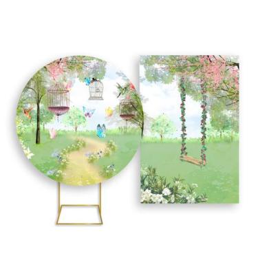 Imagem de Painel De Festa Redondo 1,50x1,50 + Painel Vertical 1,50x2,20 - Aquare