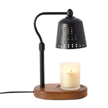 Imagem de Lâmpada de aquecedor elétrico regulável: lâmpada de aquecimento de cera de altura ajustável com temporizador de 2/4/8H para fragrância de cera de metal vintage perfumada lâmpada aquecedor de velas