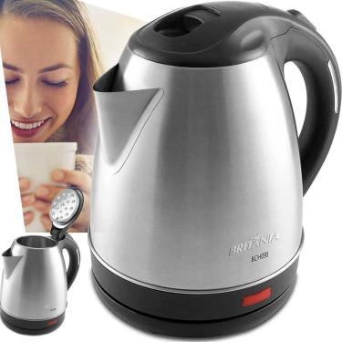 Imagem de Chaleira Elétrica Jarra Garrafa Bule BCH09I BRITANIA Inox 1,2 Litros Desligamento Automático