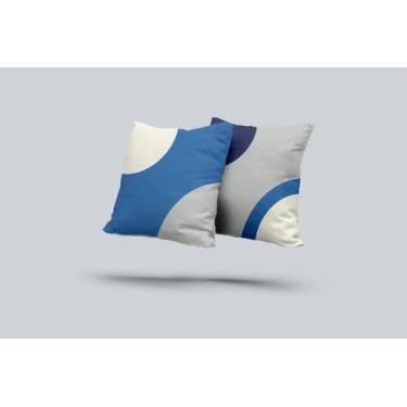 Imagem de Kit 2 Almofadas Com Enchimento Abstrato Azul - Core Decore