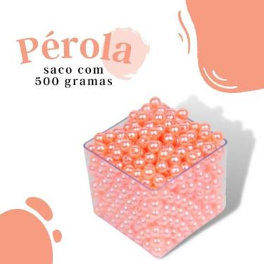 Imagem de Pérola Salmão 10Mm Pacote Com 500 Gramas - Nybc