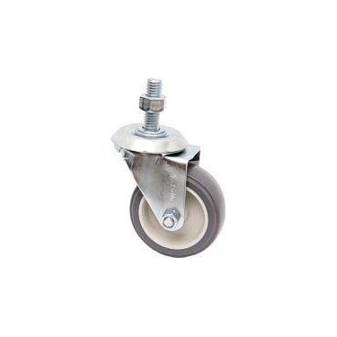 Imagem de (4pçs) Rodizio Girat. Rosca Parafuso 3pol. R312 Bp Pvc Anti Risco 60kg