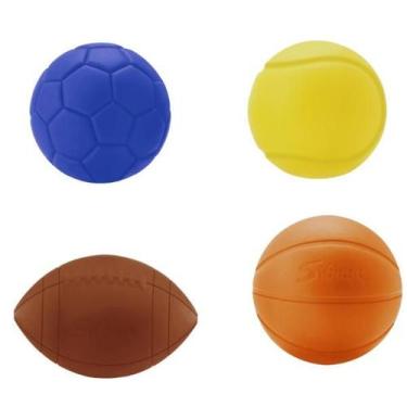 Imagem de Kit 4 Mini Bolas Vinil Brinquedo Diversão Brincadeira - Toys