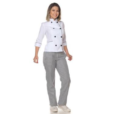 Imagem de Calça cozinheira chef de cozinha xadrez pied poule - Demorgan Uniforme