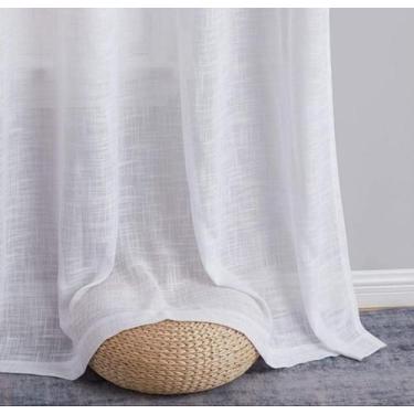 Imagem de Cortina Gaze De Linho 4 Metros Trilho Suíço  - Stanzanni Bordados, Bra