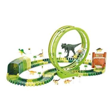 Imagem de Pista Com 7 Dinossauros Track Looping E Acessórios 119 Peças - DM TOYS